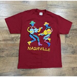 Vintage 1994 Nashville, Tennessee Single Stitch‎ Tee Red Large Made In USA 90s